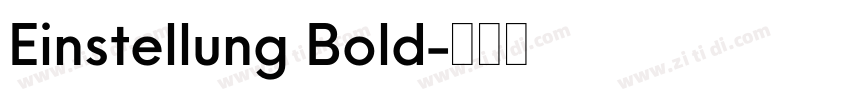 Einstellung Bold字体转换 Einstellung Bold字体转换